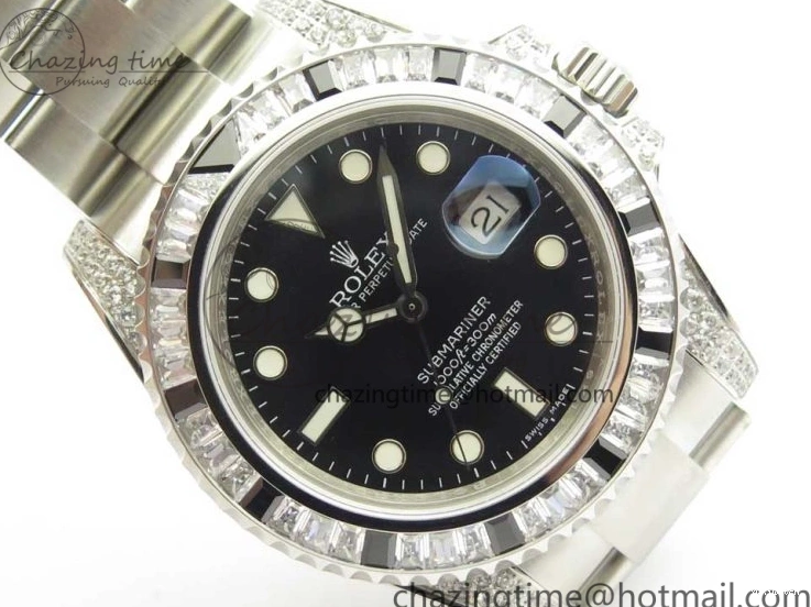 Edition Bezel On GSF SS Diamond SS Black Best Bracelet A2824 Black Dial Submariner 0116